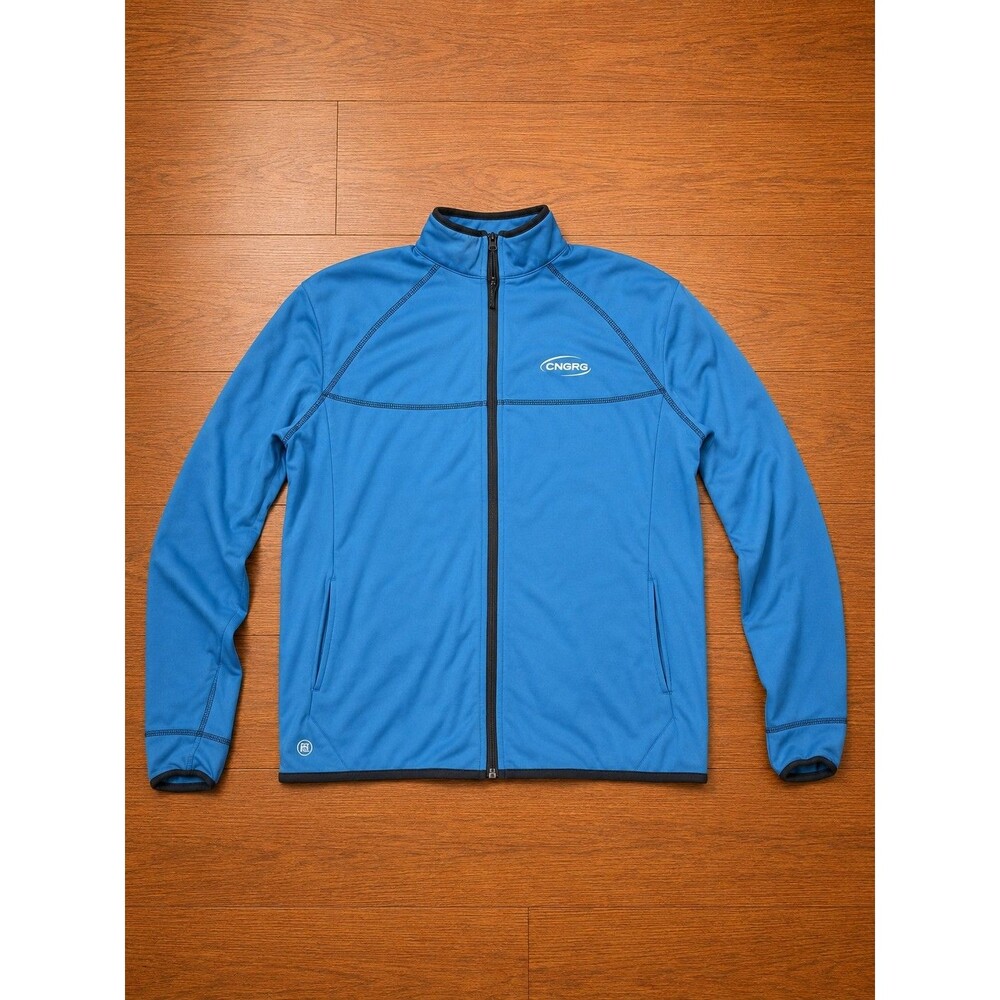 Stormtech Softshell Jacket Mens Small Blue Full Zip Outdoor Fleece Coat W/ Logo